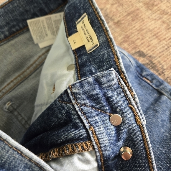 Madewell The Mid-Rise Perfect Vintage Jean Blue Denim NG442 Size 24 - Picture 5 of 9